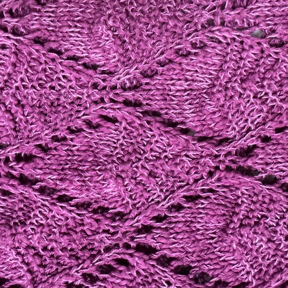 Mossimo Women's Open Knit Cotton Sweater Raspberry Size S - Picture 5 of 6